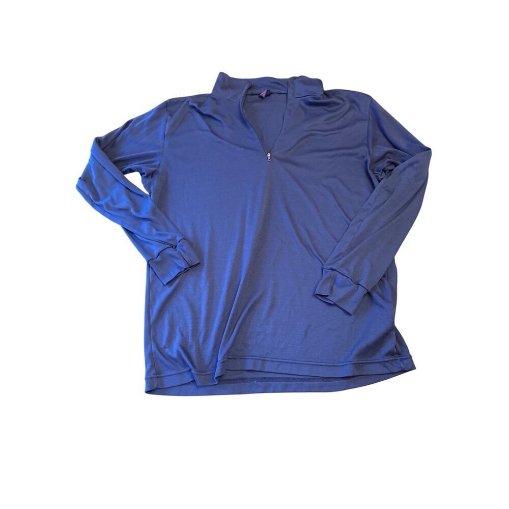 Patagonia Capilene X-Large Long Sleeve Zip Neck Pullover Navy Blue Made In USA‎